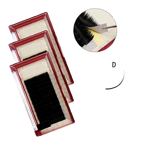 AAGOOD Extensiones de pestañas 0.07mm D Curl extensión del latigazo Artificial Mink extensión de la pestaña del Maquillaje de Proveedores de la Moda de 12 mm Uso Negro 1Set Accesorios de Maquillaje