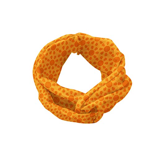 ABAKUHAUS Diadame Dom, Banda Elástica y Suave para Mujer para Deportes y Uso Diario Mandarina Colores infantiles en Warm Tones patrón simétrico, Anaranjado pálido naranja quemado
