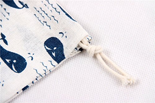 Abaría - 3 Unidades Bolsa de algodón con Cuerdas – Pequeña Saco Bolsas - Bolsa Inserto Organizador para bebé Ropa Juguete pañales - Bolsa de Regalo - 25x 30 cm, 19 x 23 cm, 14 X 16