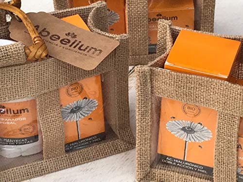 Abeelium - Pack Bee Gold | Jabon Facial Natural y Crema Hidratante Facial Acido Hialuronico Biológico - Producto natural y Ecológico | Hecho en España