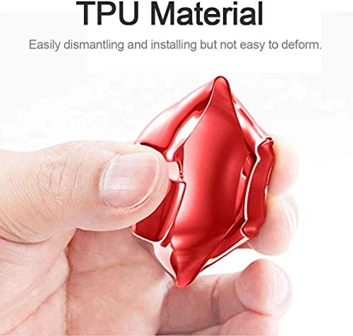 ABJING Funda para Llave de Coche Silicona para VW Volkswagen Polo Passat Golf Beetle Rabbit GTI Jetta 3 Botonesred