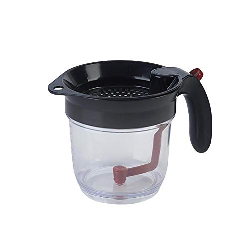 Ablandador de carne Con filtro de aceite Can creativa herramienta de la cocina 1000ML grasa Separador con la parte inferior del filtro de extracción colador de sopa de residuos de hidrocarburos Separa