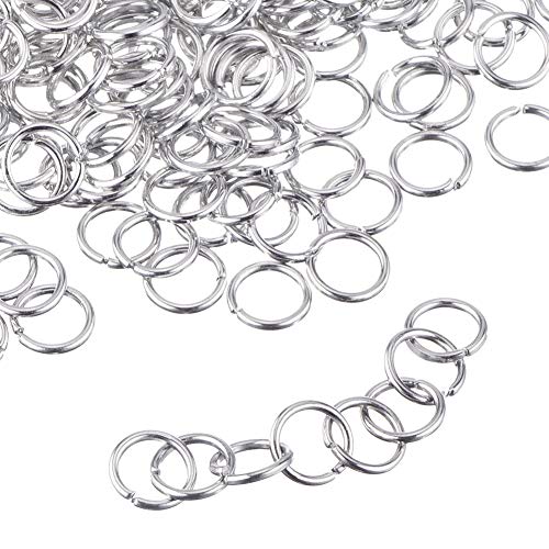 Abrir los anillos del salto aleación duradera abren los anillos del salto de la joyería que hace Starter Kit de Suministros fabricación de la joyería y collar de plata reparación de 8 mm 100pcs