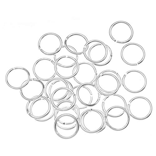 Abrir los anillos del salto aleación duradera abren los anillos del salto de la joyería que hace Starter Kit de Suministros fabricación de la joyería y collar de plata reparación de 8 mm 100pcs