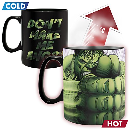 ABYstyle - MARVEL - Taza cambia color con calor - 460 ml - HULK SMASH