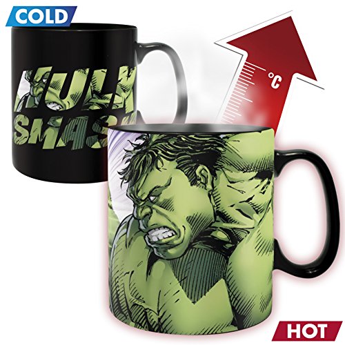 ABYstyle - MARVEL - Taza cambia color con calor - 460 ml - HULK SMASH