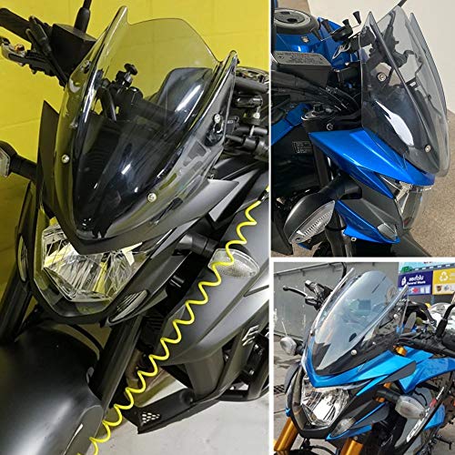 Accesorios de la motocicleta GSXS 750 parabrisas parabrisas pantalla con soporte para S-u-z-u-k-i GSX-S 750 GSXS750 2017 2018 2019 (Humo ligero)