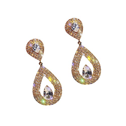 Accesorios de ropa destacados De manera bonito aguja de plata Super Flash Diamante gota pendientes de la forma del oído de la personalidad exagerada colgante orejeras Pendientes Más estilo