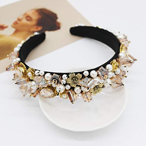 Accessorie Diadema barroca para mujer, novia, joya de cristal, diamantes de imitación, accesorios para el cabello