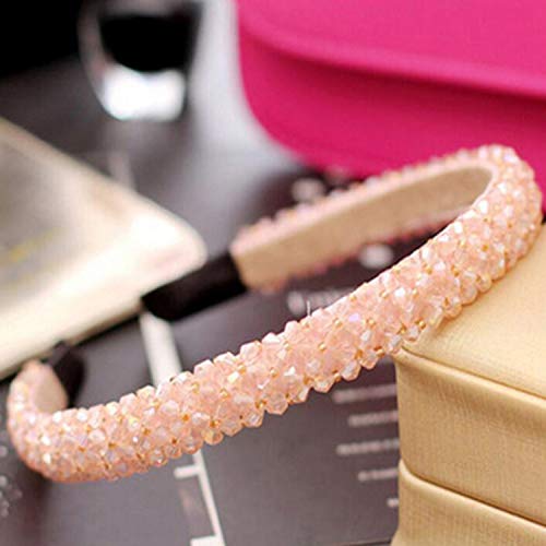 Accessorie Diamond Hair Band Para Las Mujeres Crystal Pearl Beaded Hair Hoop Hairbands Rhinestone Hair Bows Headbands Sweet Girls Accesorios para el Cabello - Púrpura -