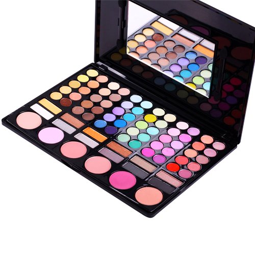 Accessotech – 78 color paleta de sombra de ojos sombra de ojos maquillaje Kit Set Maquillaje Caja con espejo