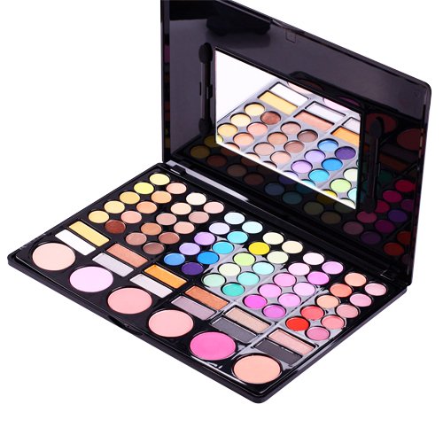Accessotech – 78 color paleta de sombra de ojos sombra de ojos maquillaje Kit Set Maquillaje Caja con espejo