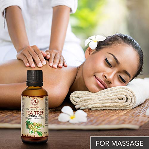 Aceite Árbol de Té 100ml - Melaleuca Alternifolia Leaf Oil - Australiano - 100% Puro y Natural - Sin Diluir - Excelente para la Belleza - Relajación - Lámpara de Aroma - Cosmética - Cuidado Corporal