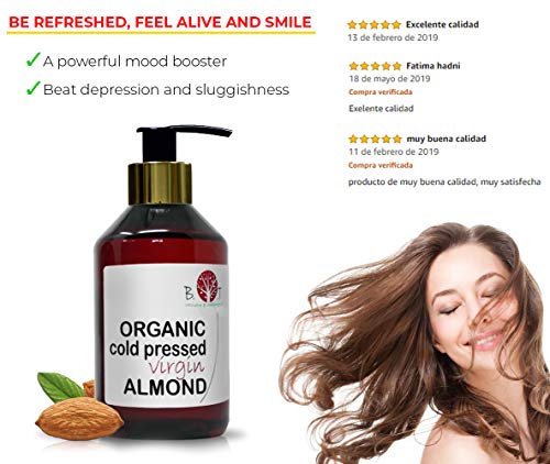 Aceite de Almendras Ecológico Prensado en Frío 100% Puro 500 ml