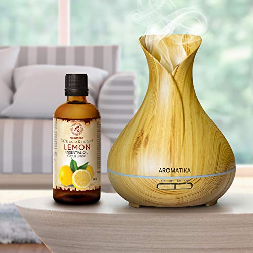 Aceite de Limón 2x100ml - Limón Cítrico - Italia - 100% Puro para Buen Sueño - Cuidado Corporal - Belleza - Relajación - Aromaterapia - Difusor de Aroma - Lámpara de Aroma