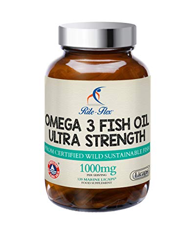 Aceite de Pescado con Omega 3 RiteFlex 330/220mg EPA DHA | 120 Marine Licaps® | Ayuda al Buen Funcionamiento de la Visión y el Cerebro | Procedente de Peces el Libertad Sostenibles Certificados 1000mg