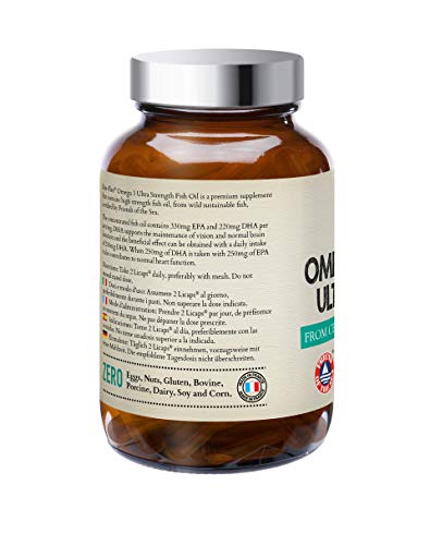 Aceite de Pescado con Omega 3 RiteFlex 330/220mg EPA DHA | 120 Marine Licaps® | Ayuda al Buen Funcionamiento de la Visión y el Cerebro | Procedente de Peces el Libertad Sostenibles Certificados 1000mg