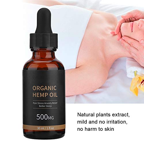 Aceite de semilla de cáñamo - El aceite de semilla de cáñamo orgánico cae 30 ml para la cara/el aceite de masaje corporal Mejore la piel hidratante para el cuidado de la piel del sueño
