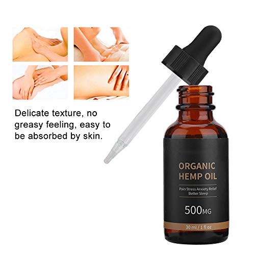 Aceite de semilla de cáñamo - El aceite de semilla de cáñamo orgánico cae 30 ml para la cara/el aceite de masaje corporal Mejore la piel hidratante para el cuidado de la piel del sueño