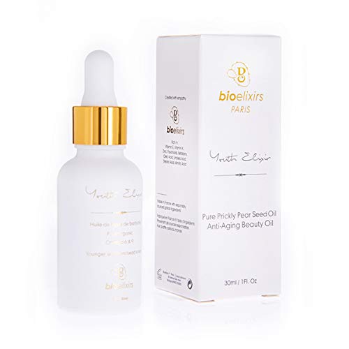 Aceite de Semillas de Higo Chumbo orgánico 100% puro y natural antienvejecimiento para el tratamiento orgánico del cabello y la cara para arrugas, líneas finas y ojeras (50 ml)