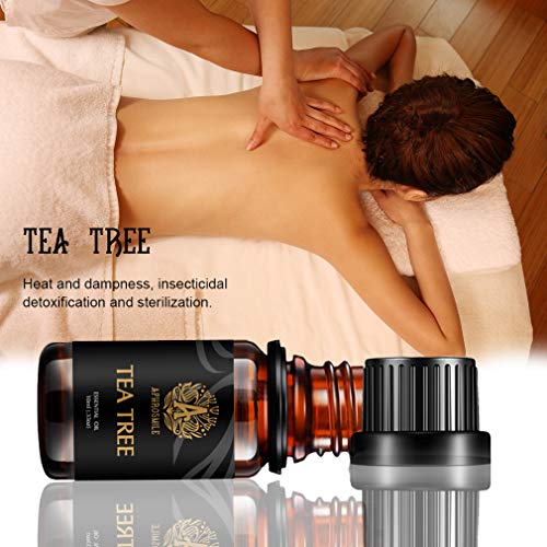 Aceite esencial de aromaterapia Árbol del té, Esencial Oil Tea Tree Perfume (0,33 oz - 10 ml), Aceites de fragancia del árbol del té 100% puros para difusor, Humidificador, Masaje, Aromaterapia,Hogar