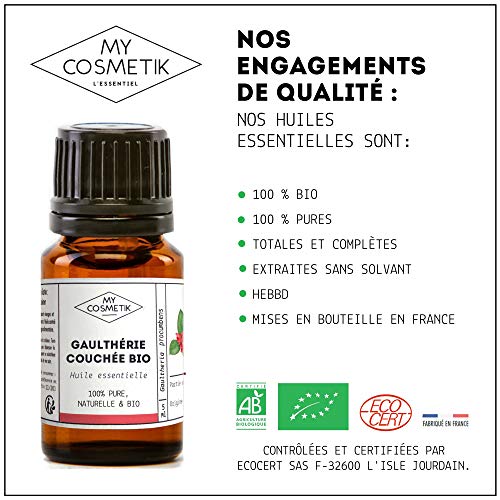 Aceite esencial de gaulteria acostada orgánico - MyCosmetik - 10 ml