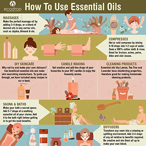 Aceite esencial de pachulí, con certificado ecológico, 100% puro, grado terapéutico para aromaterapia, masajes, con libro electrónico de regalo, 10 ml (Pogostemon cablin)