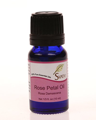 Aceite esencial de SVETV Rose Petal (Rosa Damascena) 10 ml (1/3 oz) 100% puro, sin diluir, grado terapéutico