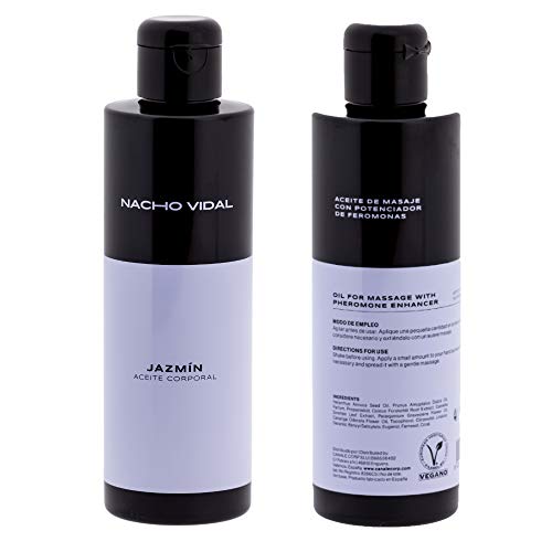 Aceite masaje corporal | Aceite Hidratante | Relajante | 100% natural y ecológico| 200ml | Aceite esencia Jazmín