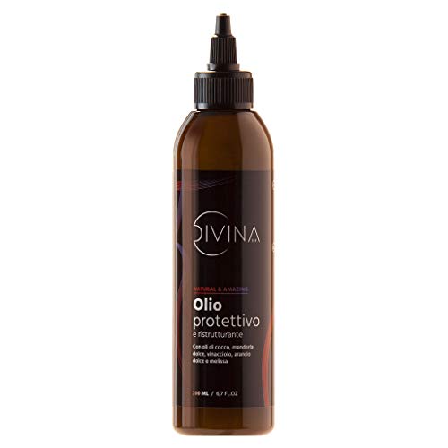 Aceite protector y reestructurante para cabello afro Natural&Amazing de DIVINA BLK. 200 ml. 100% natural