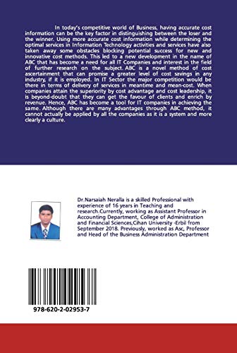 Activity Based Costing In Information Technology