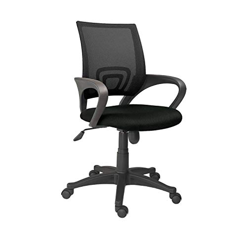 Adec – Logic, Silla de Oficina, Silla de Escritorio, Silla despacho, Color Negro, Medidas: 60 cm (Ancho) x 60 cm (Fondo) x 90-102 cm (Alto)