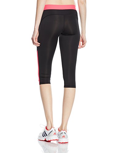 adidas AIS TF Capri - Pantalón Capri para Mujer, Color Negro/Naranja/Plata, Talla XS