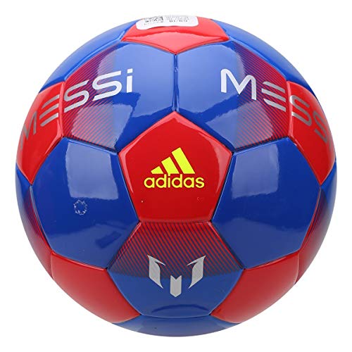 adidas Messi Mini Ball, Hombre, Football Blue/Active Red/Silver Met./Solar Yellow, 1