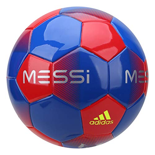 adidas Messi Mini Ball, Hombre, Football Blue/Active Red/Silver Met./Solar Yellow, 1