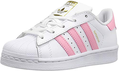 adidas Originals Superstar C, Zapatillas para Niñas, Blanco Claro Rosa Claro Metálico Oro, 17 EU
