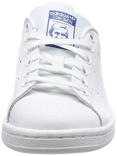 Adidas Stan Smith J, Zapatillas de Gimnasia Unisex Niños, Blanco (FTWR White/FTWR White/EQT Blue FTWR White/FTWR White/EQT Blue), 37 1/3 EU