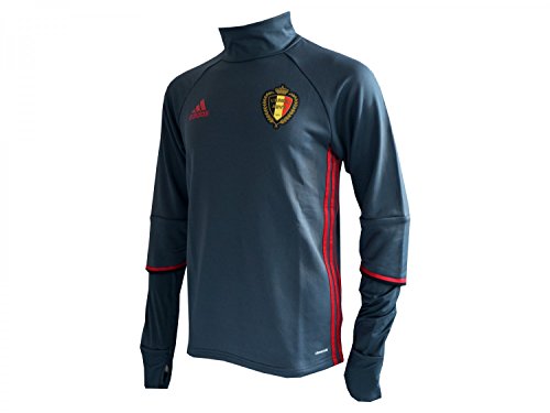 adidas Sudadera rbfa Bélgica Superior de Entrenamiento, Todo el año, Hombre, Color Gris - Boonix/Scarle/Black, tamaño XS