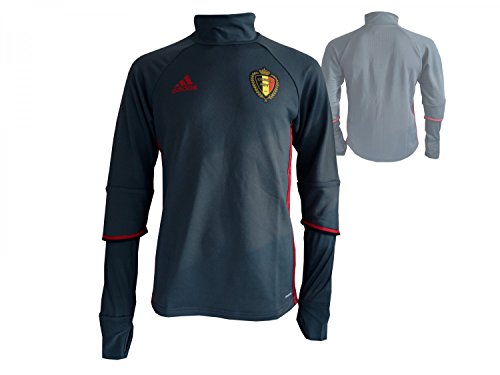 adidas Sudadera rbfa Bélgica Superior de Entrenamiento, Todo el año, Hombre, Color Gris - Boonix/Scarle/Black, tamaño XS