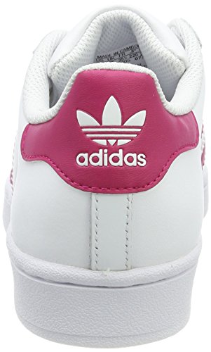 Adidas Superstar Foundation, Zapatillas Unisex Infantil, Blanco / Fucsia, 37 1/3 EU