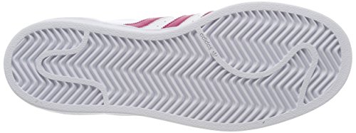 Adidas Superstar Foundation, Zapatillas Unisex Infantil, Blanco / Fucsia, 37 1/3 EU