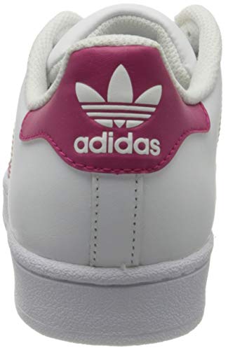 Adidas Superstar Foundation, Zapatillas Unisex Infantil, Blanco / Fucsia, 38 2/3 EU