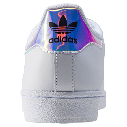 adidas Superstar J, Zapatillas Unisex Niños, Blanco (Footwear White/Footwear White/Metallic Silver-Solid 0), 38 2/3 EU