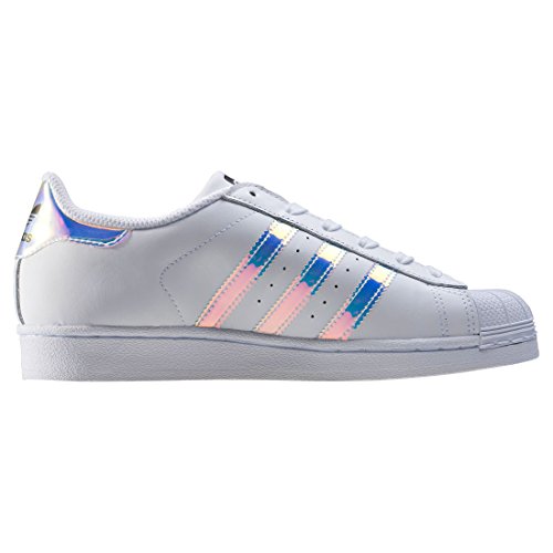 adidas Superstar J, Zapatillas Unisex Niños, Blanco (Footwear White/Footwear White/Metallic Silver-Solid 0), 38 2/3 EU