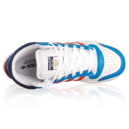 adidas Top Ten Hi Zapatillas Junior, weiß - Blau - Orange