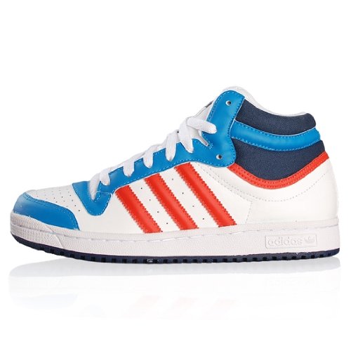 adidas Top Ten Hi Zapatillas Junior, weiß - Blau - Orange