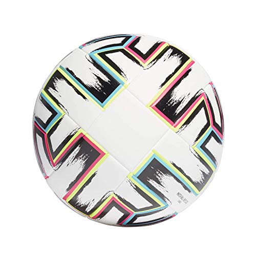 adidas UNIFO LGE XMS Balón de Fútbol, Men's, White/Black/Signal Green/Bright Cyan, 5
