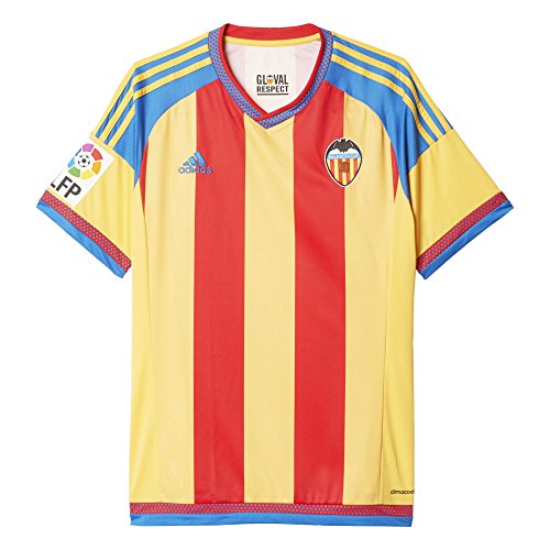 adidas Valencia Away JSY Camiseta, Hombre, Amarillo/Rojo/Azul, S