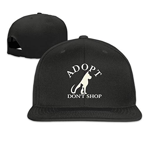 Adopt Don't Shop Baseball Hats Men Women Flat-Bill Adjustable Fashion Street Rapper Hat