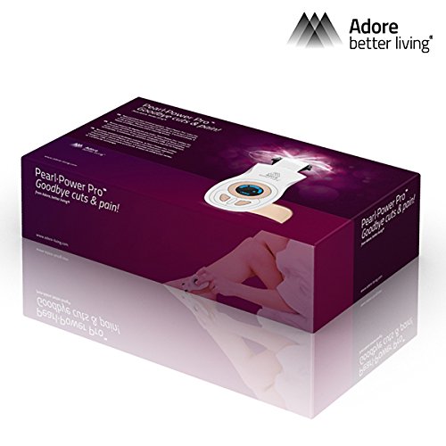 Adore Better Living Pearl Power Pro - Depiladora eléctrica inalambrica, accesorios, 3 intensidades